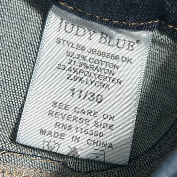 Judy Blue Los Angeles Slim Boot Pull-on Jeans Women's Size 11/30 - Picture 11 of 11